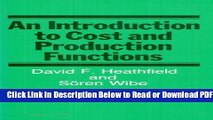 [Get] Introduction to Cost and Production Functions Free New