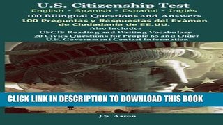 Collection Book *U.S.Citizenship Test (English and Spanish - EspaÃ±ol y InglÃ©s) 100 Bilingual