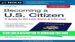 Collection Book Becoming a U.S. Citizen: A Guide to the Law, Exam   Interview