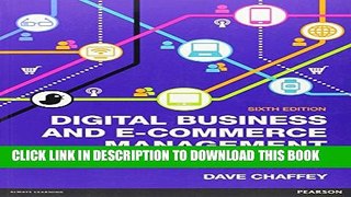 [PDF] Digital Business   E-Commerce Management, 6th ed. Strategy Implementation   Practice Popular