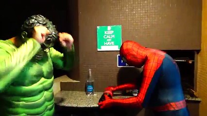 Spiderman vs Frozen Elsa vs Hulk Ice Prank - Fun Superheroes Movie In Real Life