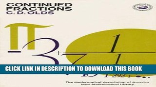 [Download] Continued Fractions (New Mathmatical Library, Number 9) Paperback Online