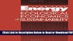 [PDF] Energy and the Ecological Economics of Sustainability Popular New