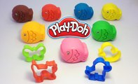 Play Creative and Learn Colours with Play Dough Fish Apple Fish Molds Fun ! Creative for Kids