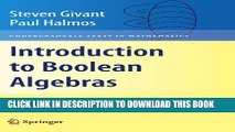 [Download] Introduction to Boolean Algebras (Undergraduate Texts in Mathematics) Hardcover