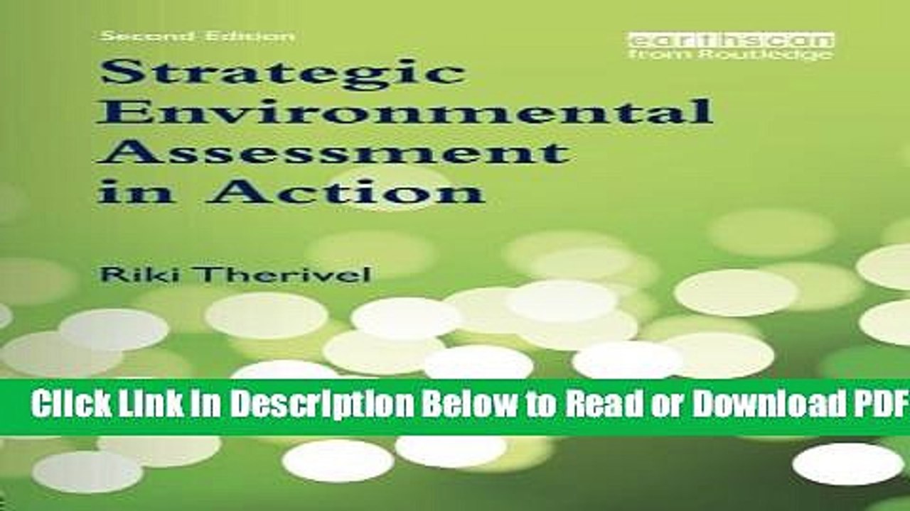 [Get] Strategic Environmental Assessment in Action Popular New