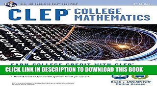 New Book CLEPÂ® College Mathematics Book + Online (CLEP Test Preparation)