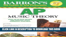New Book Barron s AP Music Theory with Audio Compact Discs