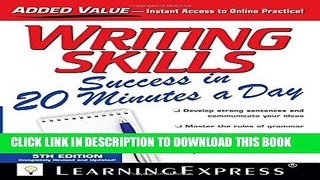 New Book Writing Skills Success in 20 Minutes a Day