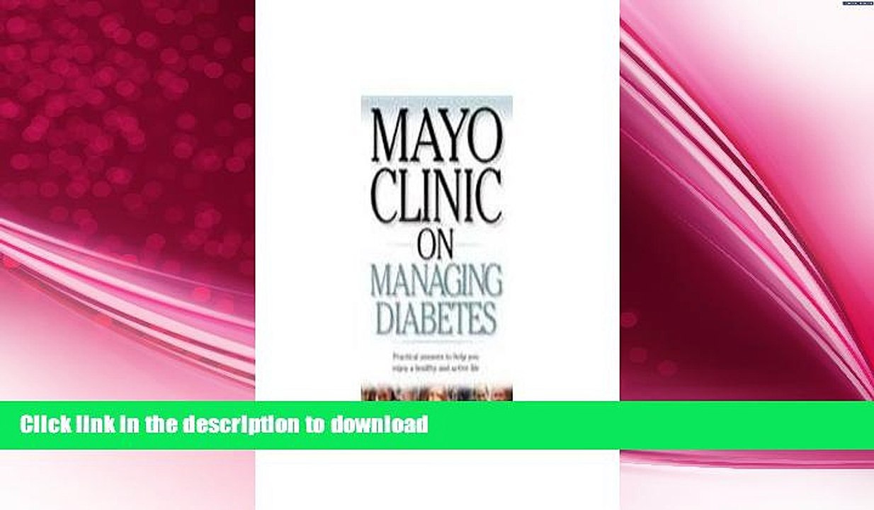 READ  Mayo Clinic on Managing Diabetes (Audio CD, unabridged)  BOOK ONLINE