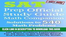 Collection Book SAT Prep Official Study Guide Math Companion: SAT Math Problem Explanations For