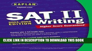 New Book Kaplan SAT II: Writing 2004-2005