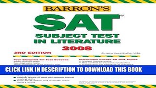 Collection Book Barron s How to Prepare for the SAT Subject Test in Literature, 3rd Edition