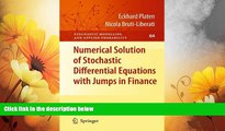 READ FREE FULL  Numerical Solution of Stochastic Differential Equations with Jumps in Finance