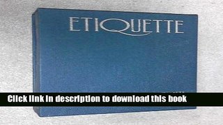 Read Emily Post s Etiquette  Ebook Free