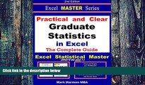 Big Deals  Practical and Clear Graduate Statistics in Excel - The Excel Statistical Master  Best