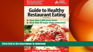 READ BOOK  American Diabetes Association Guide to Healthy Restaurant Eating(3rd Edition)  BOOK