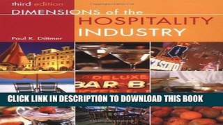 [PDF] Dimensions of the Hospitality Industry: An Introduction, 3rd Edition Full Colection