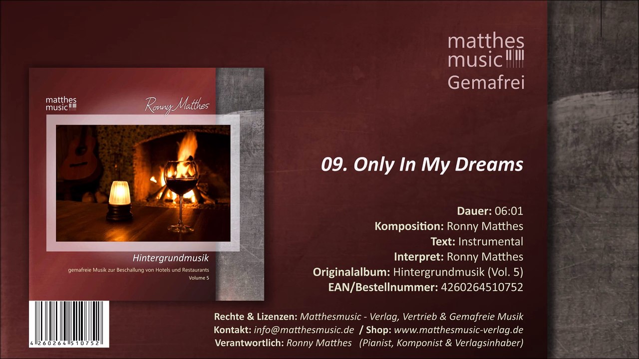 Only In My Dreams - Chillout Lounge Mix,  Royalty Free  (09/11) - CD: Hintergrundmusik (Vol. 5)