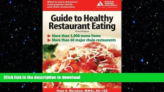 FAVORITE BOOK  American Diabetes Association Guide to Healthy Restaurant Eating(3rd Edition)