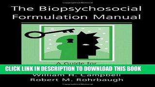 Collection Book The Biopsychosocial Formulation Manual: A Guide for Mental Health Professionals