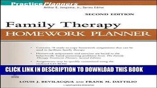 New Book Family Therapy Homework Planner, Second Edition