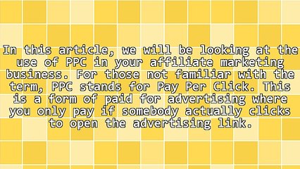 PPC And Your Affiliate Marketing Business