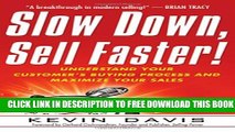 Collection Book Slow Down, Sell Faster!: Understand Your Customer s Buying Process and Maximize