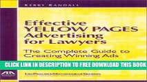 New Book Effective Yellow Pages Advertising for Lawyers: The Complete Guide to Creating Winning Ads