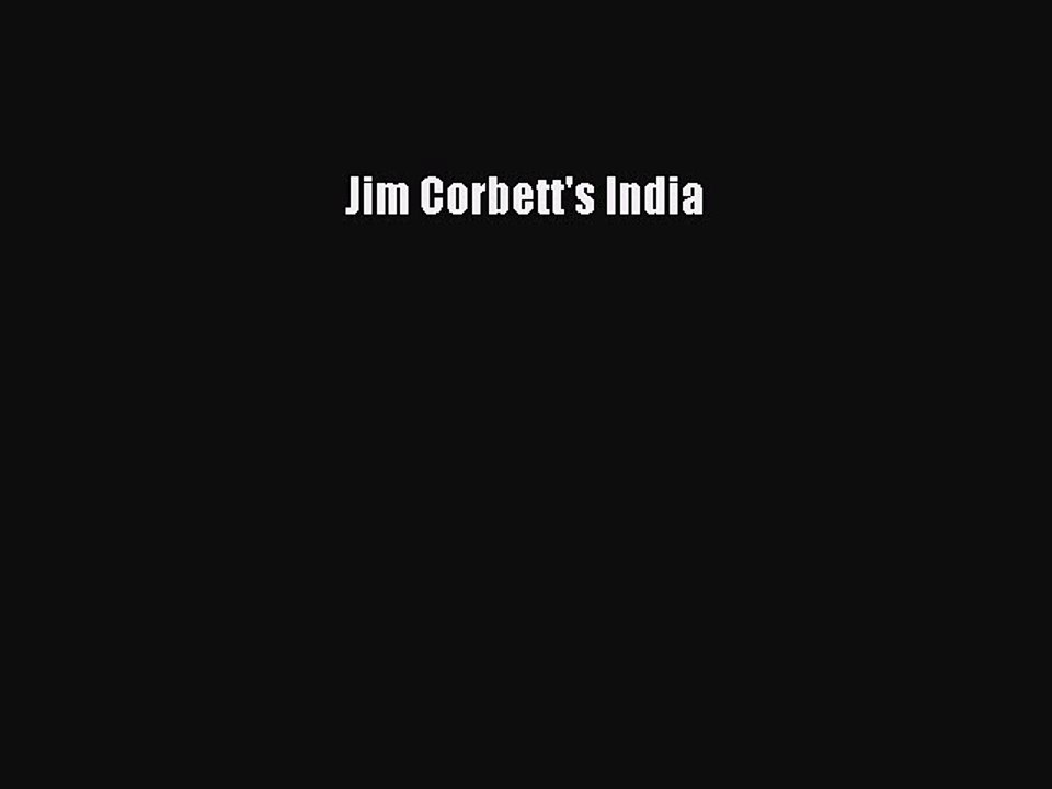 [PDF] Jim Corbett's India Full Online
