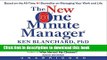 Read The New One Minute Manager CD  PDF Free