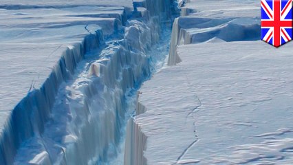 130-kilometer crack threatens collapse of ice shelf in Antarctica