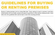 Things to consider before buying or renting premises