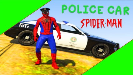 Amazing SPIDERMAN POLICE CAR Drive, Flying On A RED PLANE! Cartoon for Kids w Nursery Rhymes Songs