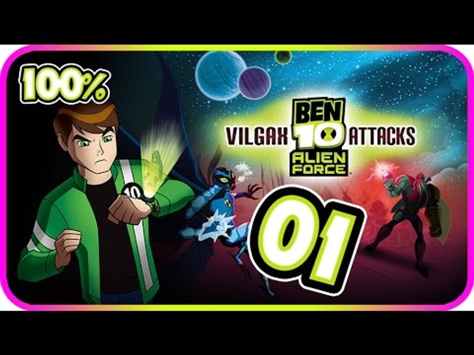 Ben 10 Alien Force: Vilgax Attacks Walkthrough Part 1 (X360, Wii, PS2, PSP) 100% Level 1 - Bellwood