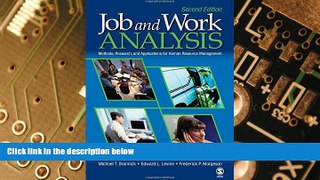 Big Deals  Job and Work Analysis: Methods, Research, and Applications for Human Resource