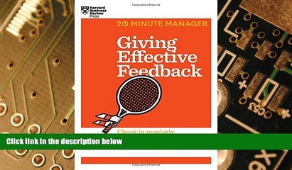 Big Deals  Giving Effective Feedback (HBR 20-Minute Manager Series)  Best Seller Books Best Seller