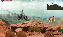 Game motorcycle jump over the barriers