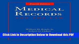 [Read] Medical Records And The Law Ebook Free