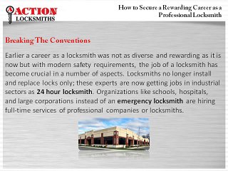How to Secure a Rewarding Career as a Professional Locksmith
