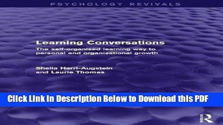 [Read] Learning Conversations: The Self-Organised Learning Way to Personal and Organisational