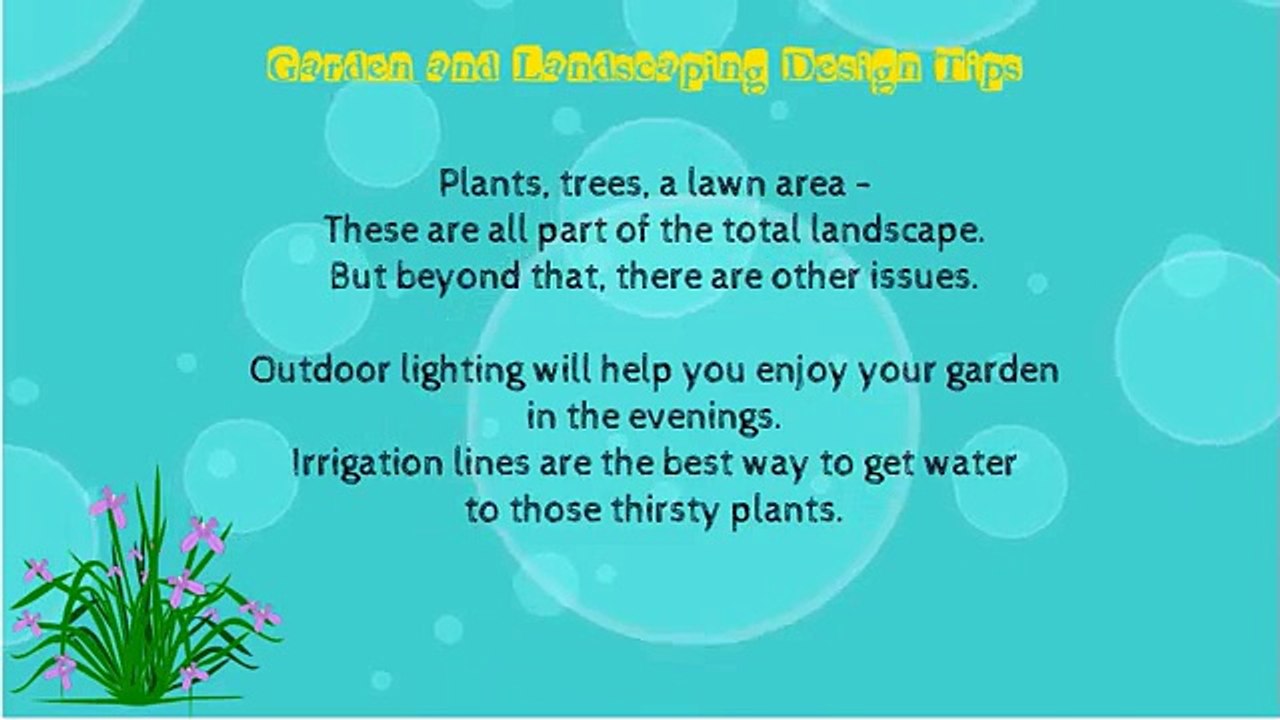 Garden and Landscaping Design Tips