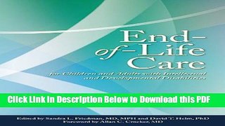 [Read] End-of-Life Care for Children and Adults with Intellectual and Developmental Disabilities