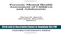 [PDF] Forensic Mental Health Assessment of Children and Adolescents Free Books
