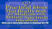 [Read] Practical Ideas That Really Work for Students With Autism Spectrum Disorders Ebook Free