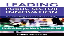 [Reads] Leading Public Sector Innovation: Co-creating for a Better Society Online Books
