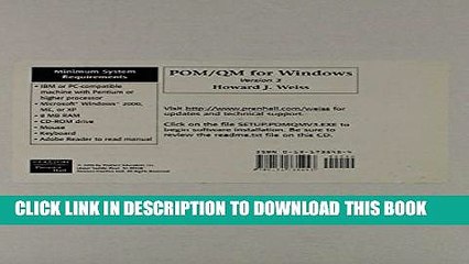 [PDF] POM-QM for Windows, version 3 Full Collection