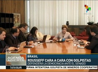 La pdta. de Brasil presenta a senadores su defensa ante impeachment