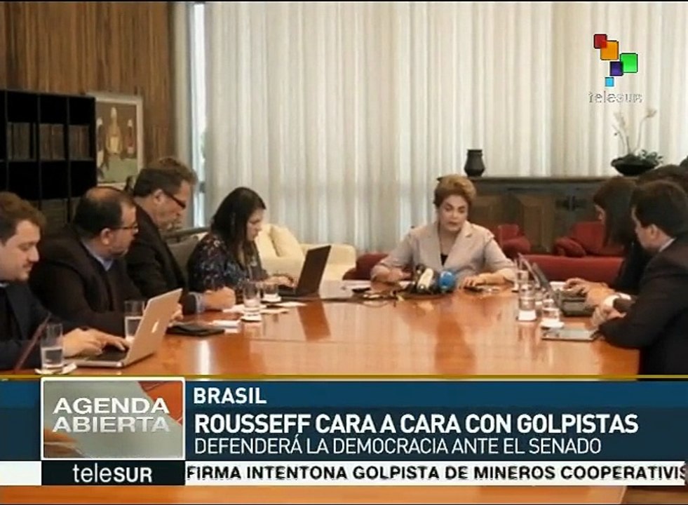La pdta. de Brasil presenta a senadores su defensa ante impeachment