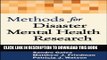 New Book Methods for Disaster Mental Health Research